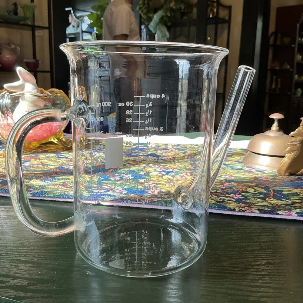 Catamount Glass U.S.A. Bottom Spout Beaker Fat Separator Cups Ounces ml Readings